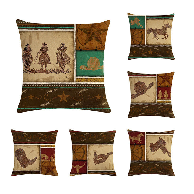 Cowboy Decorative Throw Pillow Covers