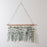 Log Wall Hanging with Green Eucalyptus & Fern Leaves