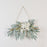 Log Wall Hanging with Green Eucalyptus & Fern Leaves