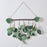 Log Wall Hanging with Green Eucalyptus & Fern Leaves