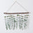 Log Wall Hanging with Green Eucalyptus & Fern Leaves