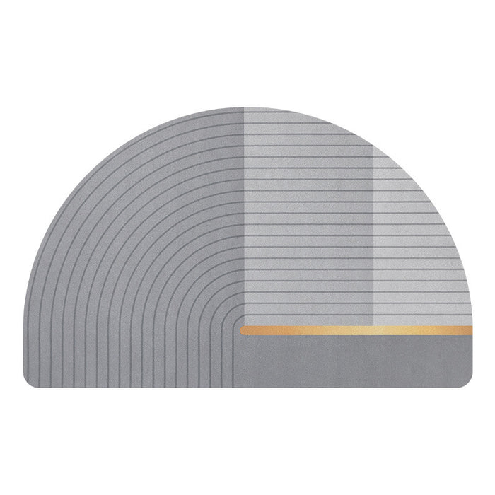 Non-Slip Semicircle Bathroom Door Bath Mat