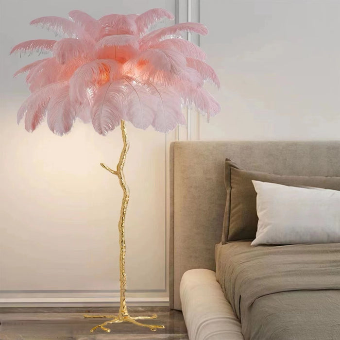 Decorative Resin Feather Floor Lamp